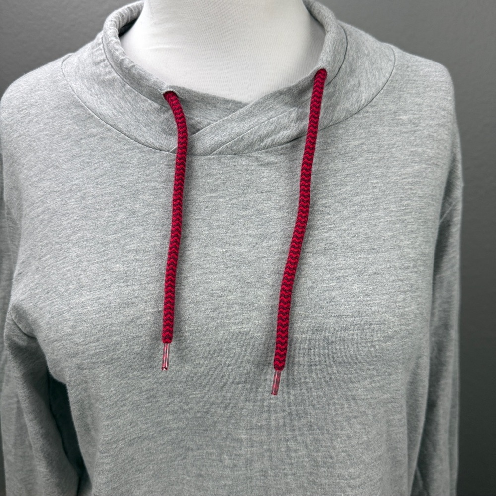 Jason wu for Eva air women's mock neck hi low gray long sleeve Top Sz M Athletic - Picture 3 of 7